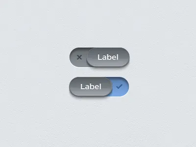 Labeled Toggle blue button free grey interface label toggle