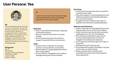 Language Learning App: User Persona