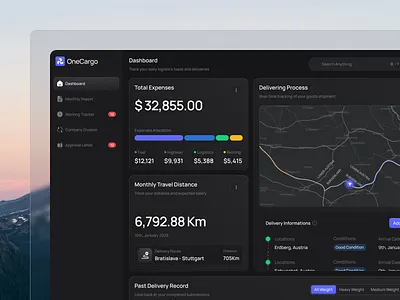 One Cargo - Freight Delivery Dashboard cargo cargo dashboard dashboard dashboard design delivery delivery dashboard delivery dashboard design design freight freight cargo freight dashboard freight management management parcel product design saas ui ui design uiux ux