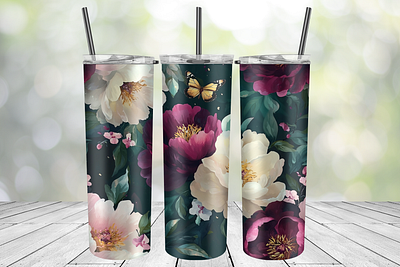 Moody floral tumbler wrap floral moody tumbler wrap