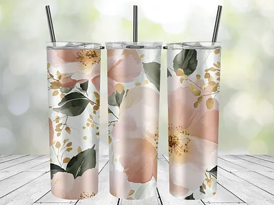 Soft pink floral tumbler wrap floral pink soft tumbler wrap