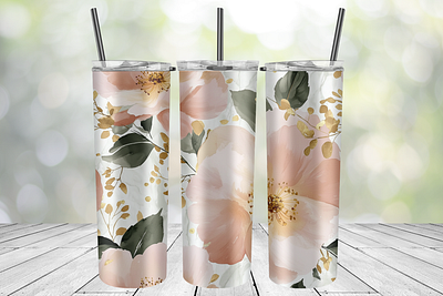 Soft pink floral tumbler wrap floral pink soft tumbler wrap