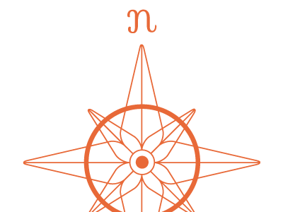 Compass compass direction illustration navigation north orange travel web