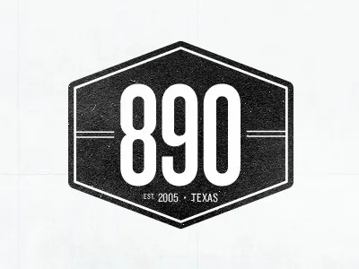 eightninety hipster knockout logo stamp texture