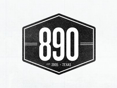 eightninety hipster knockout logo stamp texture