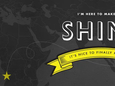 Website Banner banner grey ribbon shine star texture world yellow