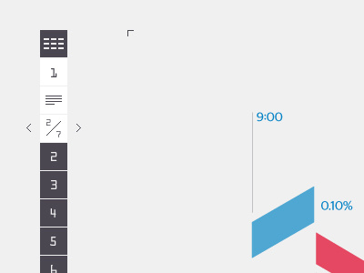 UI for Refreshed Portfolio Site clean nav navigation numbers simple ui