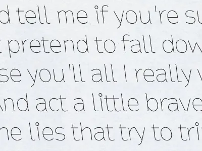 A font black designing font kerning white