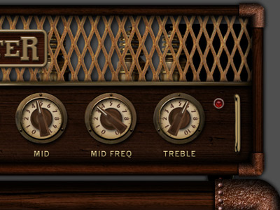 "MONSTER" combo amplifier fender fuse fender guitars interface design software interface steampunk ui ux