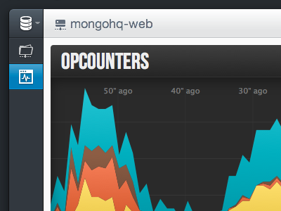 Database stats (graph view) data visualization graph in browser design mobile first svg ui