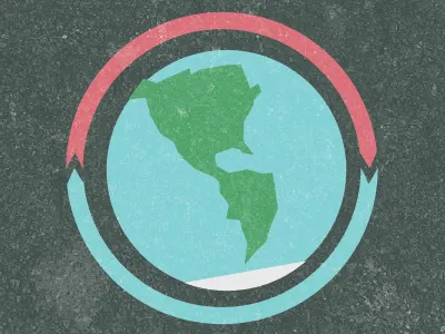 T3h World america globe illustration spin world