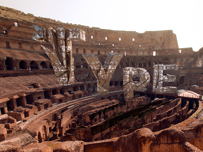 Compositing Test 3d c4d colloseo colloseum compose composing compositing design e graphic italy light lightray p rom roma summer sun t type typo typography vray y