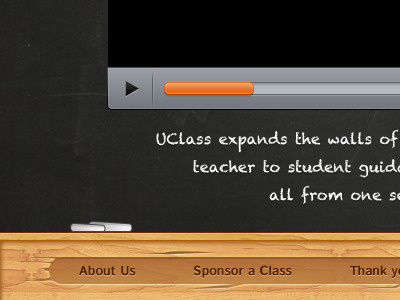 footer blackboard button chalk footer play player progressbar project texture ui wood