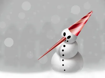 Snowman fun illustration man smile snow winter