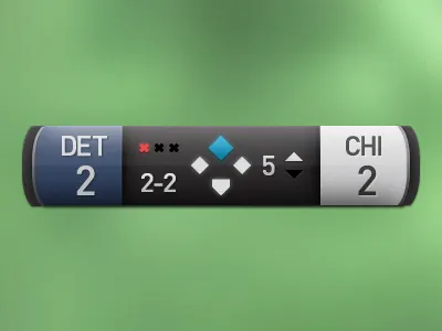 Baseball Game baseball bases chicago detroit inning mini out score scoreboard sports ui