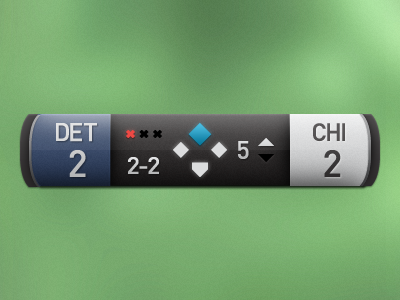 Baseball Game baseball bases chicago detroit inning mini out score scoreboard sports ui