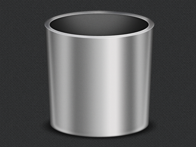 Trashcan basket icon metal trashcan