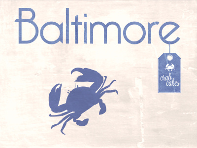 Baltimore baltimore crab crab cakes food logo typography vintage