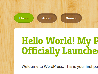 Personal blog Nav blog green navigation wood
