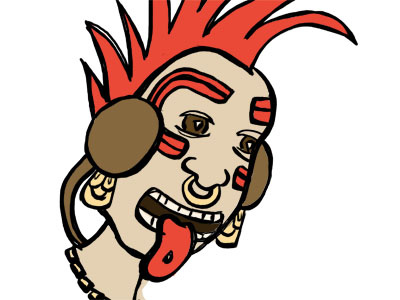Mayan Punk illustration mayan music warpedtour
