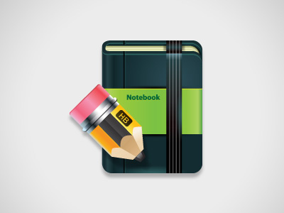 Notebook icon illustration ios moleskine notebook web