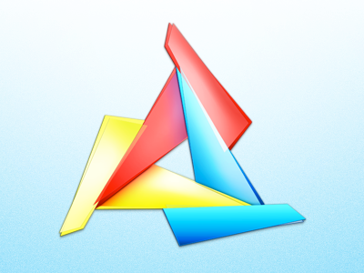 Cwd Logo blue flutter infinite logo red triangle yellow