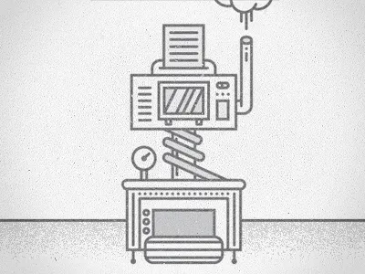 Branding Machine illustration lines practice