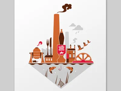 Welcome to the Kelham Island Quarter illustration print sheffield
