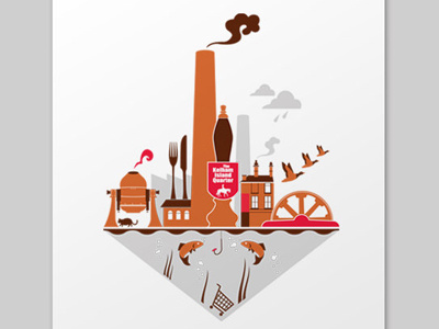 Welcome to the Kelham Island Quarter illustration print sheffield