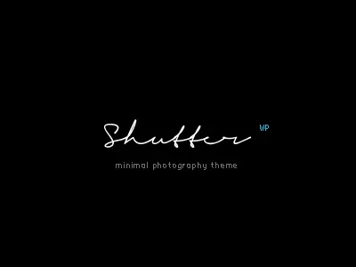 Shutter Minimal Photography Theme elegant hand written minimal photography theme web design wordpress