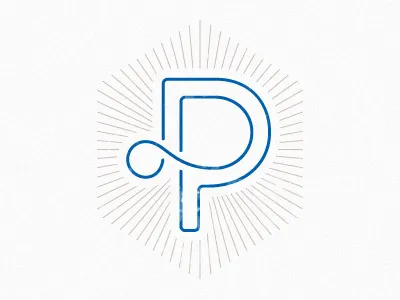 DP Monogram final version blue branding logo monogram symbol