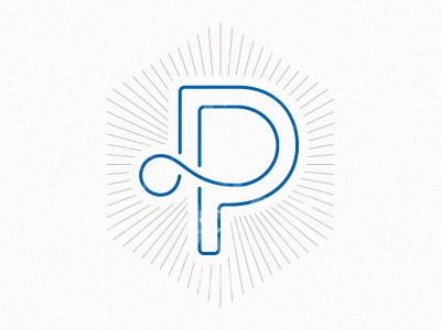 DP Monogram final version blue branding logo monogram symbol