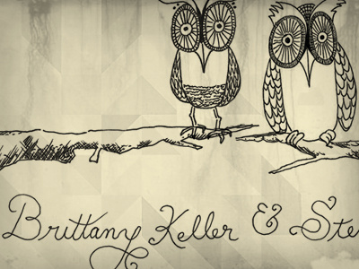 Owls invites owls wedding