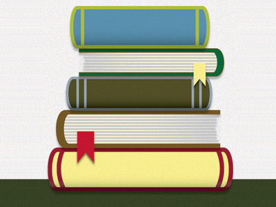 Books books pages ribbon stack