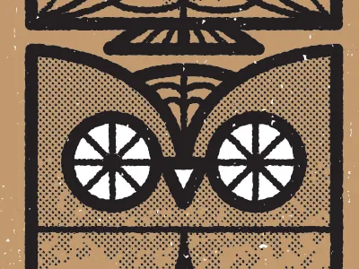 Owl Series 2: Eyes Version A illustration owl screenprint