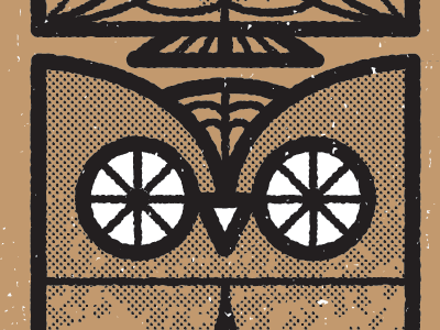 Owl Series 2: Eyes Version A illustration owl screenprint