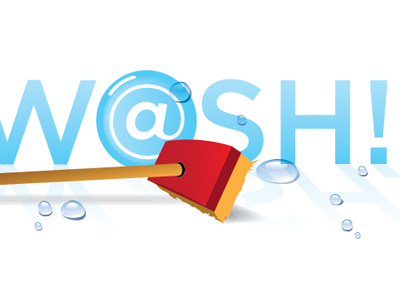 Wash creative design online vector