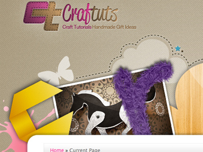 Craftuts 1 collage composition craft header typography web design