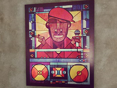 Brother Grandmaster Flash grandmaster flash rap saint stained glass window