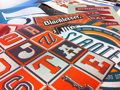 BFA Posters Printed bfa lost type poster retro vintage