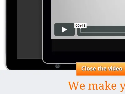 Video container and toogle button button toggle video