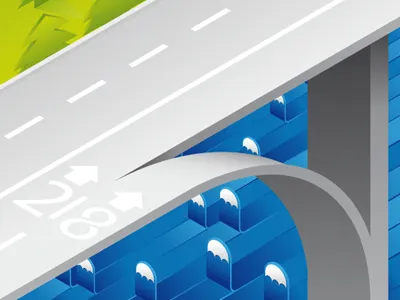 Bridge abstract art bridge illustration road vector