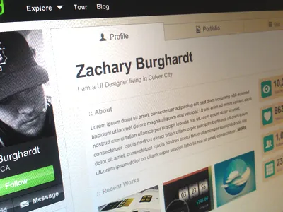 New Profile Concept buttons design icons layout profile ui ux web web design web layout web site webdesign website websites