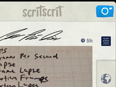 Scrit Scrit: Feed page iphone scrit splash texture ui