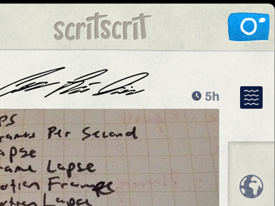 Scrit Scrit: Feed page iphone scrit splash texture ui