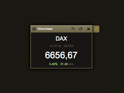 Shortview app dark financial gui icons ui website window