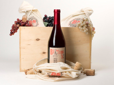 The Blind Man bags dada dadism label letterpress silkscreen wine winery
