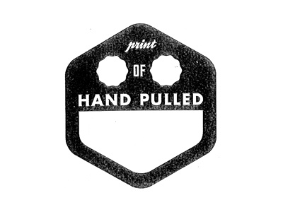 Screen Printing Stamp 2 badge hand ink printing pulled rubber screen stamp