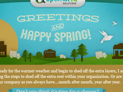 Spring Time Email Header email illustration oragami paper texture