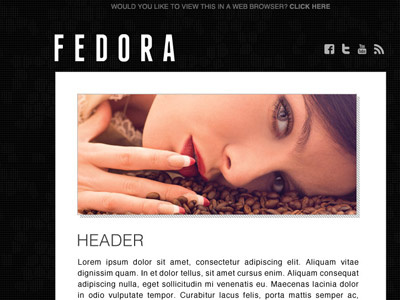 Fedora dark email fashion template